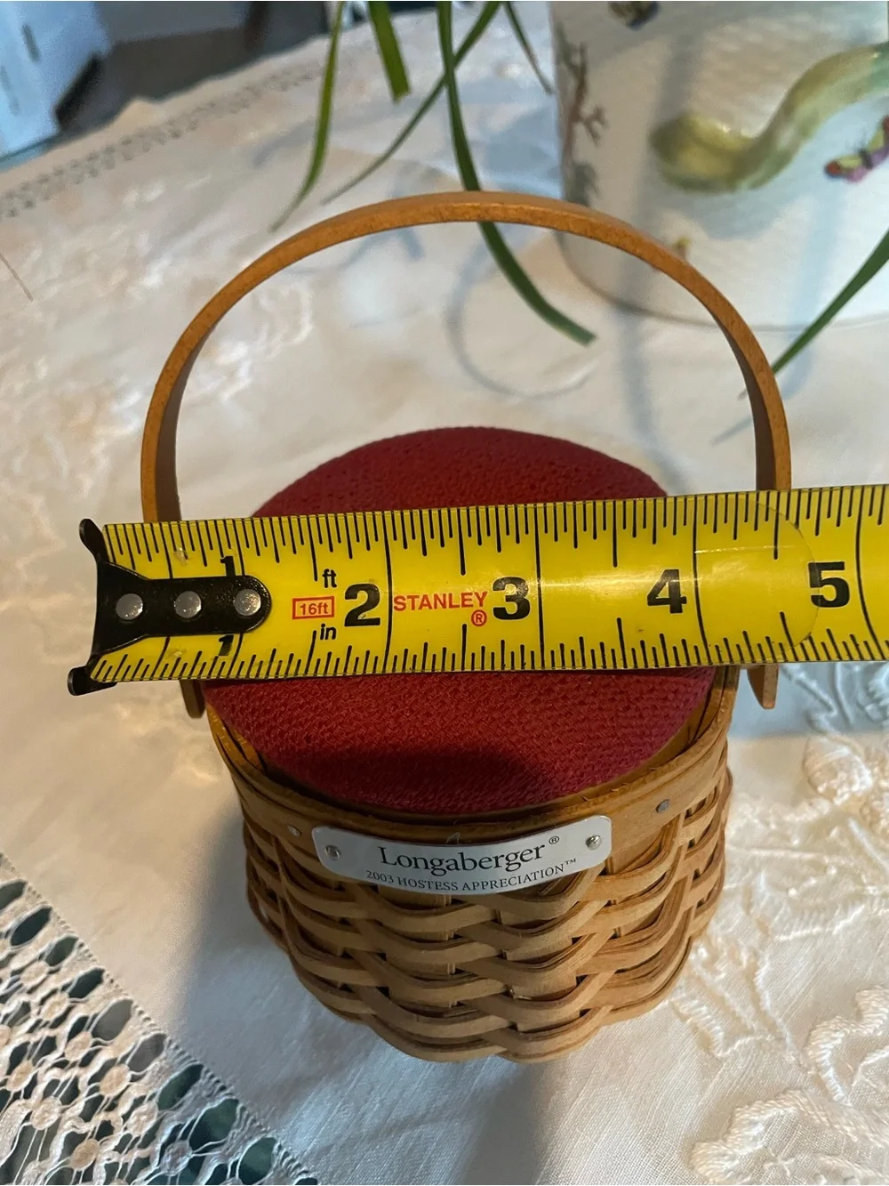 Longaberger  2002 Pin Cushion - Hostess Appreciation gift